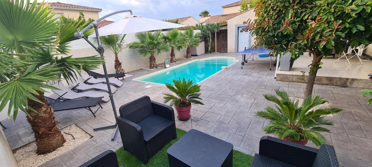 Villa Piscine De La Garrigue Florensac Exterior photo